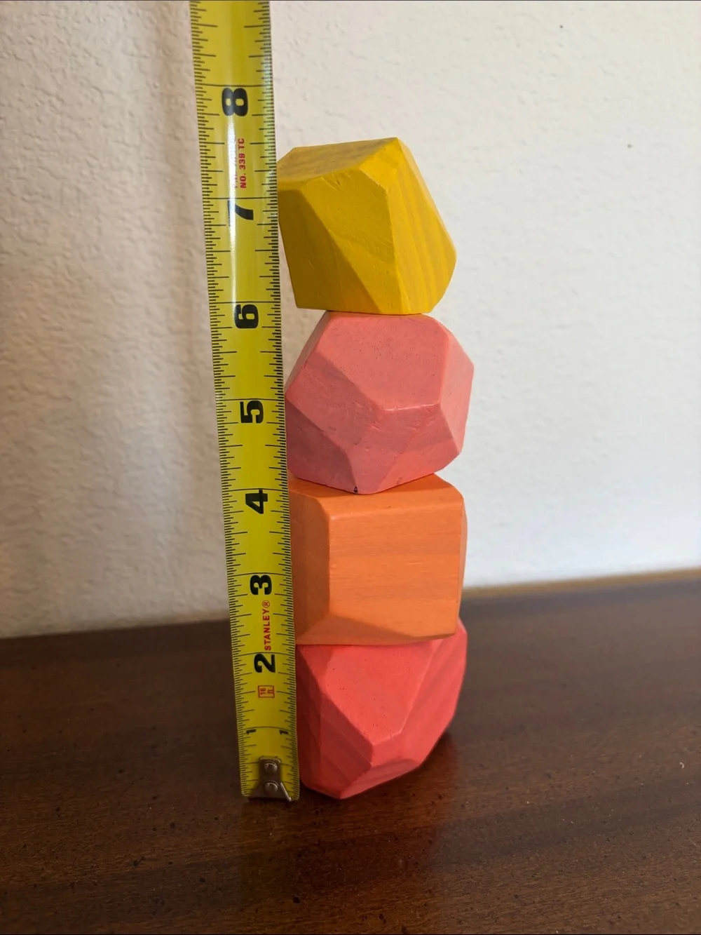 Lovevery Colorful Wooden Stacking Stones Blocks set of 4